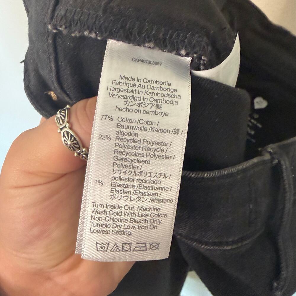 Madewell Roadtripper Skinny Flare Black Jeans Size 27 - Picture 6 of 6